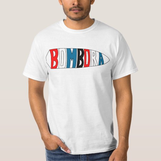 Bomboraの爆弾のロゴのアメリカ人色 Tシャツ (正面)