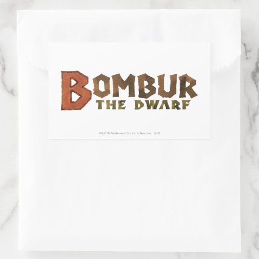 Bombur Name 長方形シール (バッグ)