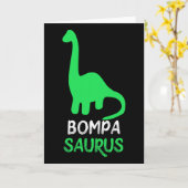 Bompa-saurus Funny Dino Dinosaur Bompasaurus  カード (黄色い花)