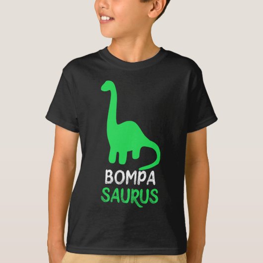 Bompa-saurus Funny Dino Dinosaur Bompasaurus  Tシャツ (正面)
