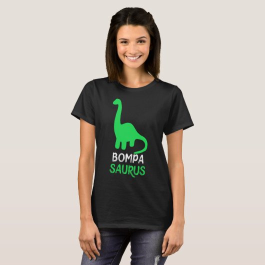 Bompa-saurus Funny Dino Dinosaur Bompasaurus  Tシャツ (正面フル)
