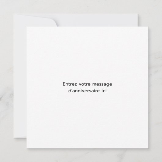 Bon Anniversaire French Birthday カード (裏面)