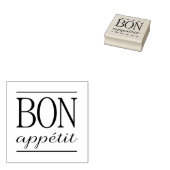 BON APPETIT タイポグラフィ フード 引用 ラバースタンプ (押印)