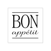 BON APPETIT タイポグラフィ フード 引用 ラバースタンプ (インプリント)