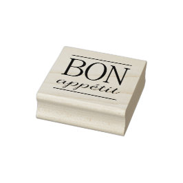 BON APPETIT タイポグラフィ フード 引用 ラバースタンプ