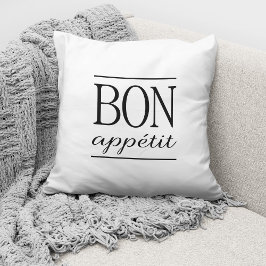 BON APPETIT フーディーキッチンタイポグラフィー 引用 クッション