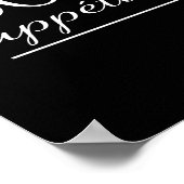BON APPETIT ブラックキッチンダイニングの引用 ポスター (角)