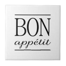 BON APPETIT ブラック＆ホワイト キッチンタイポグラフィー 引用句