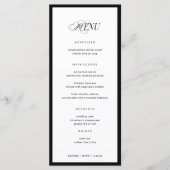 Bon Appetit Classic Elegant Fancy Wedding メニュー (正面)