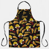 Bon Appétit con Pizza y queso Divertido エプロン (正面)