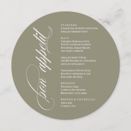 Bon Appetit elegant Menu メニュー