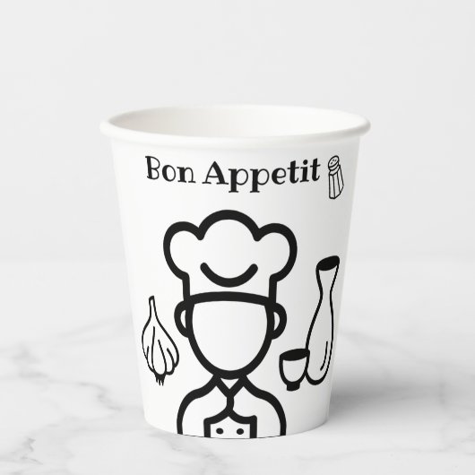Bon appetit paper cup 紙コップ (正面)