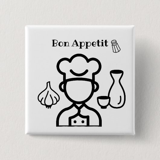 Bon Appetit paper plates  缶バッジ (正面)