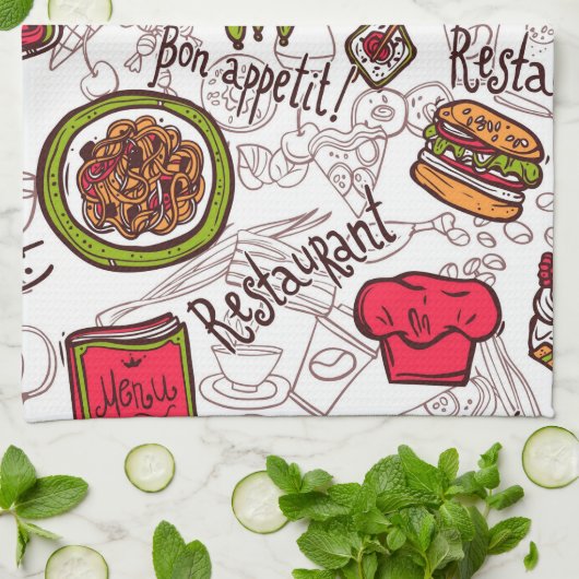 Bon Appetite キッチンタオル (折り畳み)