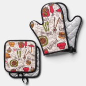 Bon Appetite   鍋つかみ&鍋敷きセット (正面/裏面)
