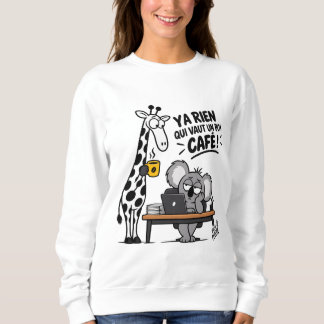 Bon Café – Funny Giraffe & Koala スウェットシャツ