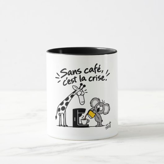 Bon Café – Funny Giraffe & Koala Mug マグカップ (中央)