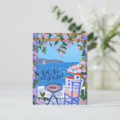 BON VOYAGE フラワーテラス ギリシャの島 ポストカード (スタンド正面)