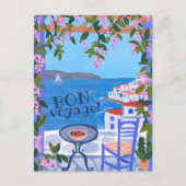 BON VOYAGE フラワーテラス ギリシャの島 ポストカード (正面)