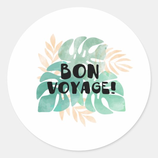 Bon voyage ラウンドシール (正面)