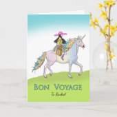 Bon Voyage for Girl, Unicorn Adventure カード (黄色い花)