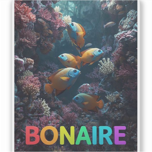 Bonaire coral reef シール (正面)