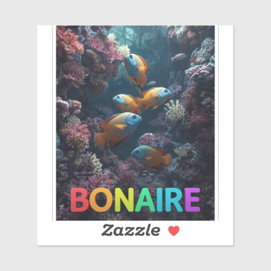 Bonaire coral reef シール (シート)