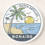 Bonaire Dutch Antilles Vintage コースター<br><div class="desc">Bonaire vector art design. Bonaire,  an island municipality of the Netherlands,  lies off Venezuela’s coast in the southern Caribbean.</div>