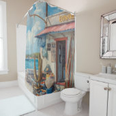 Bonaire fish shack シャワーカーテン (インサイチュ)