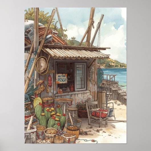 Bonaire fish shack ポスター (正面)