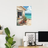 Bonaire fish shack ポスター (ホームオフィス)