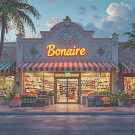 Bonaire shop シール (正面)