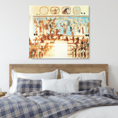 Bonampakの壁絵画のコピー キャンバスプリント (インサイチュ (寝室))