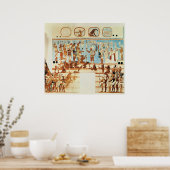 Bonampakの壁絵画のコピー ポスター (キッチン)