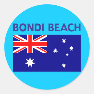 BONDIのビーチのオーストラリアTシャツおよびプロダクト ラウンドシール
