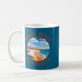 Bondi Beach Australia Travel Art Vintage  コーヒーマグカップ (左)