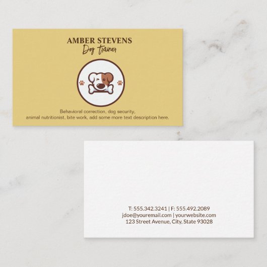 Boneロゴ付き犬 名刺 (正面/裏面)