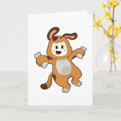 Bone as Rabbitの犬 カード (黄色い花)