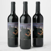 Bone-Chilling Beverage. Big, black dog ワインラベル (ボトル)