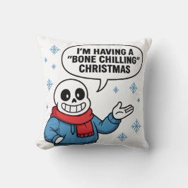 Bone Chilling Christmas Funny Skeleton Holiday Des クッション