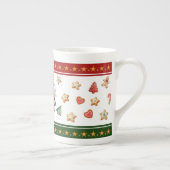 Bone China Mug with Snowman and Christmas Cookies ボーンチャイナマグカップ (右)