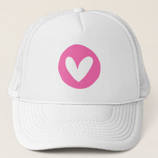 Boné com Coração Rosa Minimalista キャップ