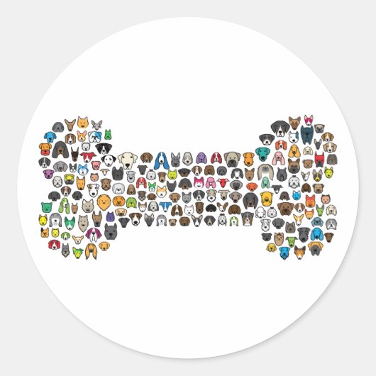 BONE DOG漫画 ラウンドシール (正面)