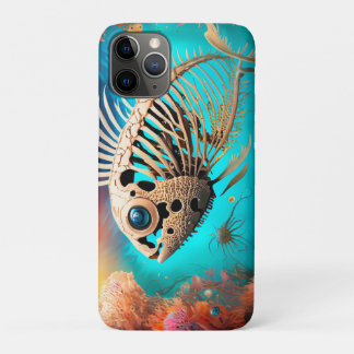 Bone Fish Swimming through the Coral iPhone 11 Proケース