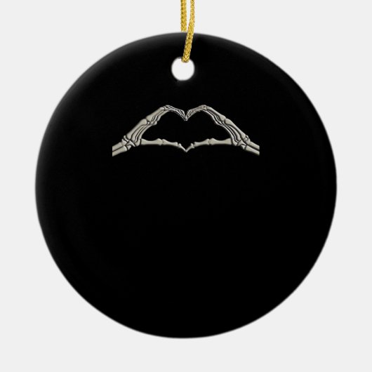 Bone Hands Heart Active Modern Aesthetic セラミックオーナメント (正面)