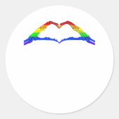 Bone Hands Heart Classic Style ラウンドシール (正面)