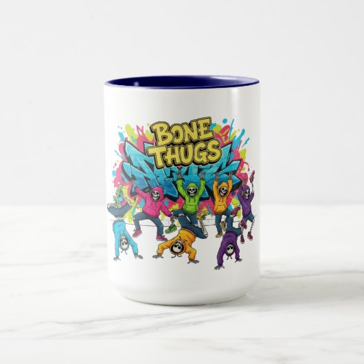 Bone Thugs Skeleton Dancers Halloween マグカップ (中央)