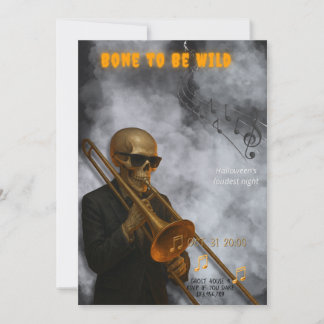 Bone to Be Wild - スケルトントロンボーン|ハロウィン 招待状