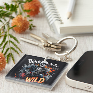 Bone to Be Wild Skeleton Keychain キーホルダー