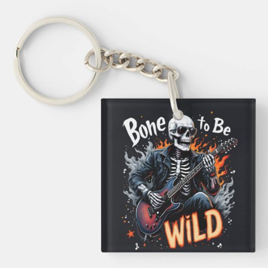 Bone to Be Wild Skeleton Keychain キーホルダー (正面)